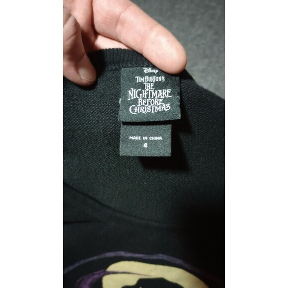 Nightmare Before Christmas Sweatshirt Womens Sz 4X Plus Distressed Open Shoulder - Picture 8 of 16